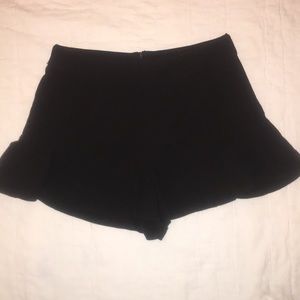 Mine: Black Flounce Ruffle Shorts